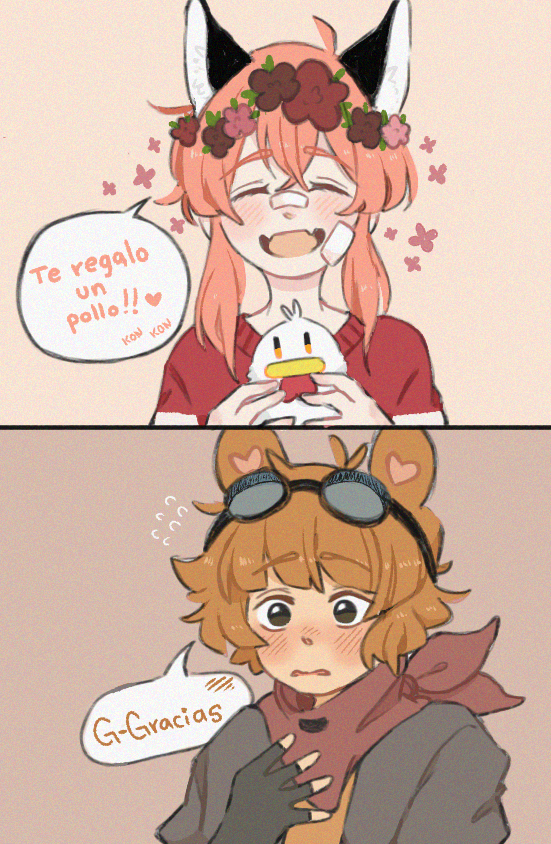 También he dibujado a mi bb con el nene de 
@_Colored_Paper_  uwu !!
Me pondré a dibujarla con otros personajes del #Karmaself para socializar ;; 