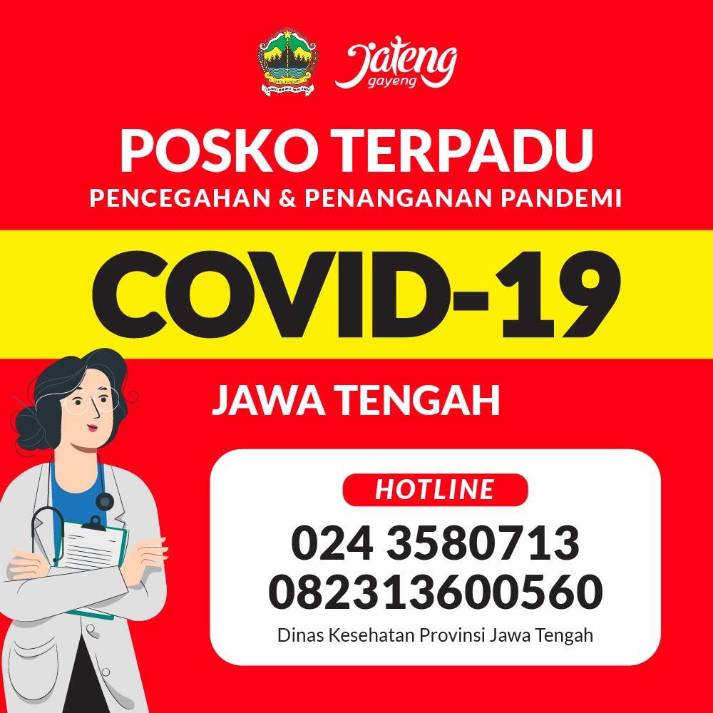 bkdprovjateng's tweet photo. #RT from @dinkesjateng 
Sesuai dengan SE GUBERNUR NO.440/0005942 tentang Peningkatan Kewaspadaan Terhadap Risiko Penularan Infeksi COVID-19 di Jateng, maka HOTLINE terbaru untuk JAWA TENGAH niki nggih.
Bisa… https://t.co/iLCS5AStdO