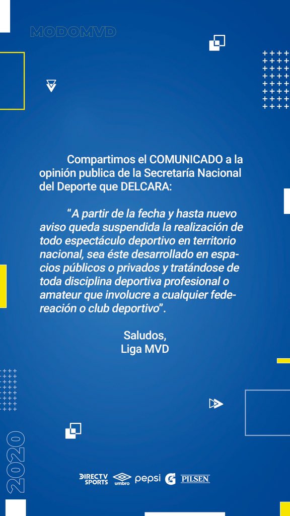 Comunicado Secretaría Nal. de Deporte: