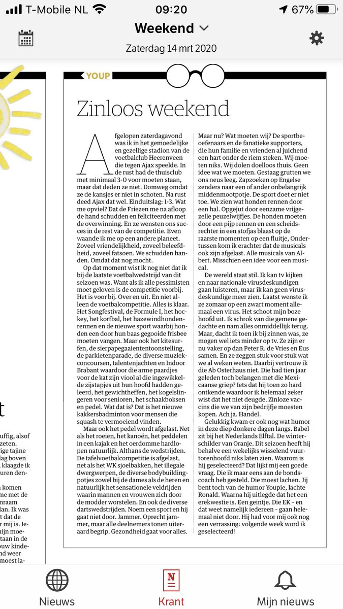 youpvanthek's tweet photo. .@nrc Zinloos weekendzaterdag https://t.co/L0c8Blg7y8