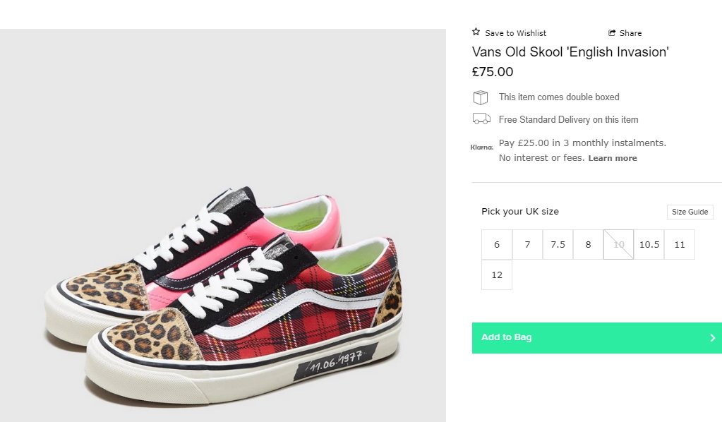 vans old skool english invasion