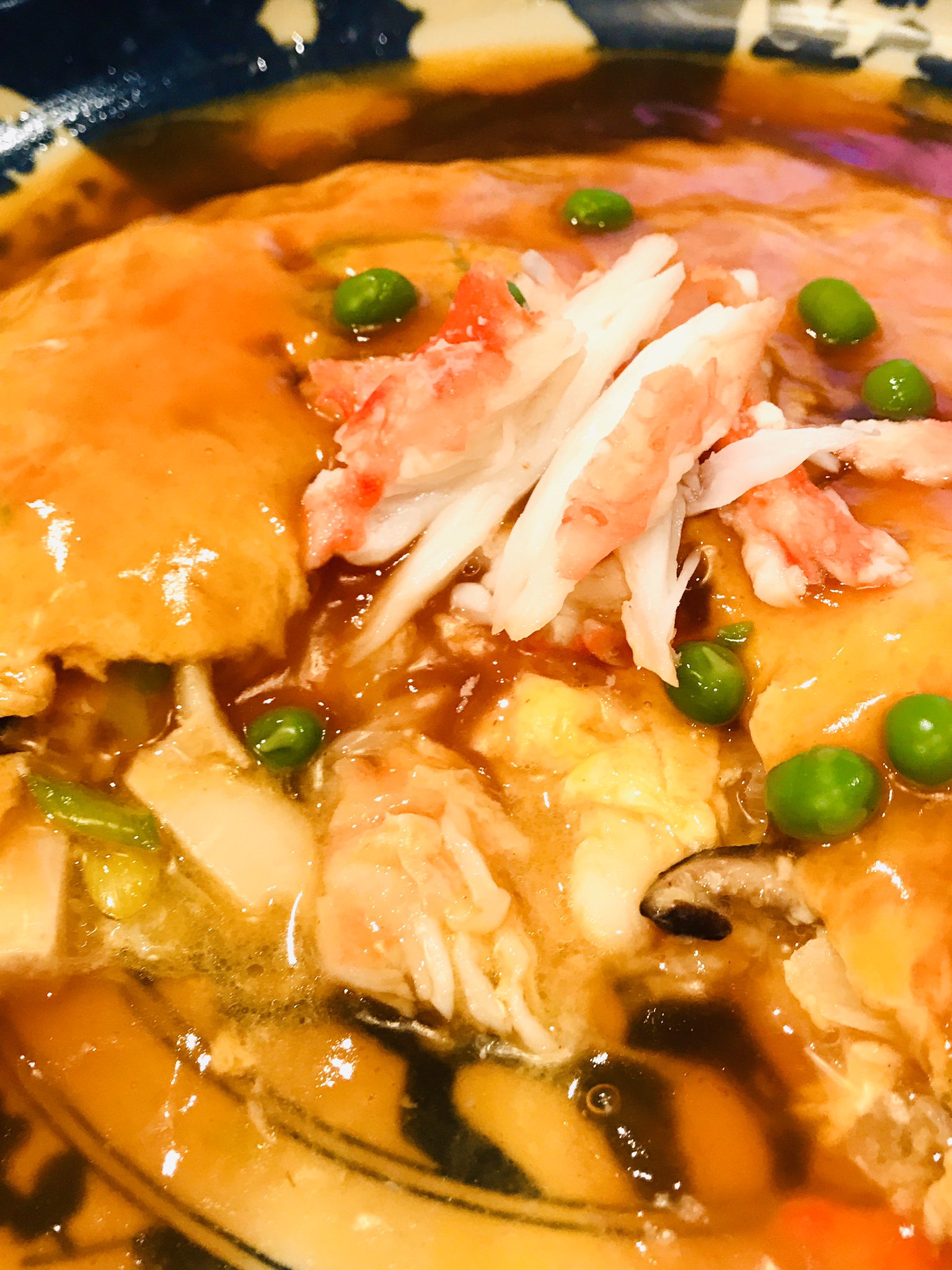 Yoshiko Nishimoto あんかけって好きですか 芙蓉蟹 かに玉 作りました かなりカニ多めで ごはんにかけたら天津丼 芙蓉蟹 かに玉 天津丼 たらば蟹 卵料理 中国料理 あんかけ マイルでもらったカニ Homecooking Homemade T Co