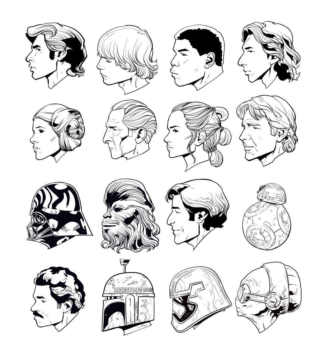 Will Sliney Today S Wewilldraw Challenge Star Wars Draw Your Favourite Starwars Character Or Colour All These In Want To Try Something Amazing Then Draw As Many Of These As You