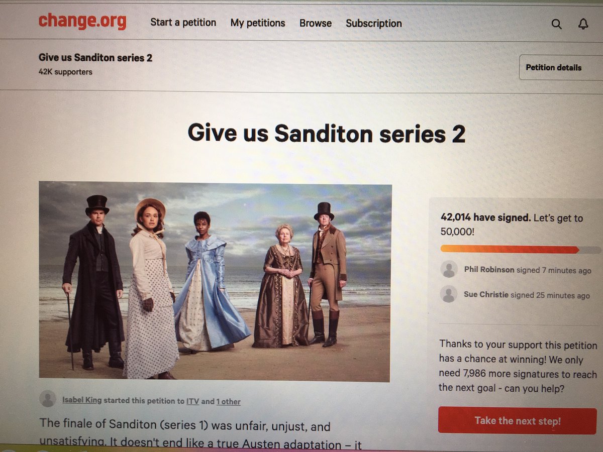 4eva_optimist's tweet photo. @Sanditon  Our petition is at 42000+ today and growing by 500/day atm. Please keep signing to #SaveSanditon  #Sanditon #SanditonPBS https://t.co/x33lt0yB9n