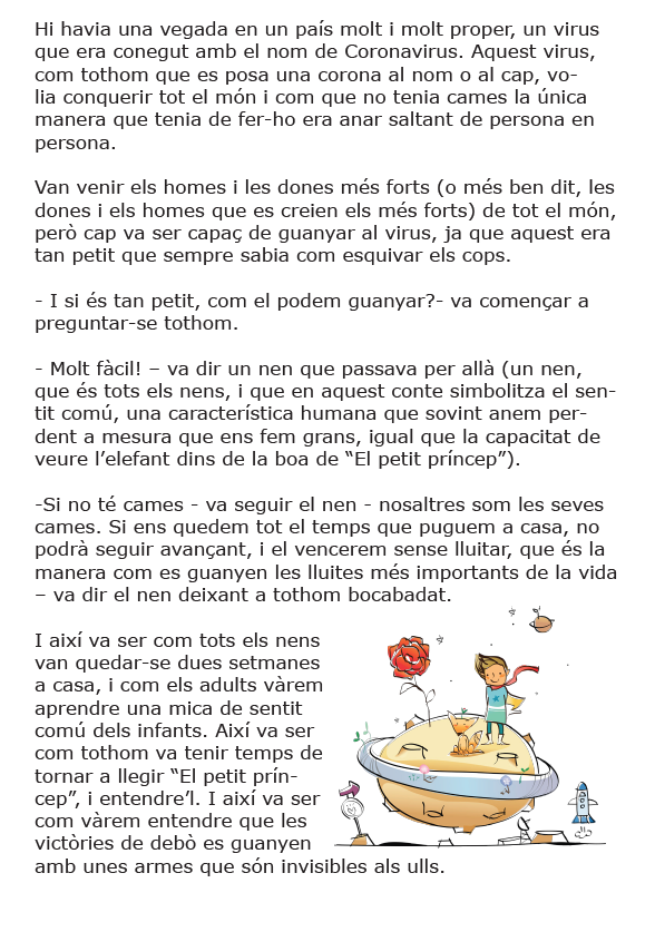 Seny, calma, seguir les instruccions d'higiene i de les autoritats.
Mantenim-nos a casa, evitem les reunions.
Cuida't i cuidem-nos entre tots i totes.