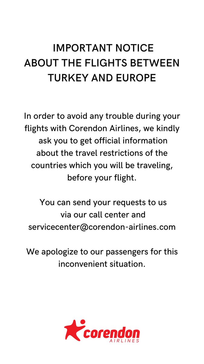 Corendon Airlines tweet media