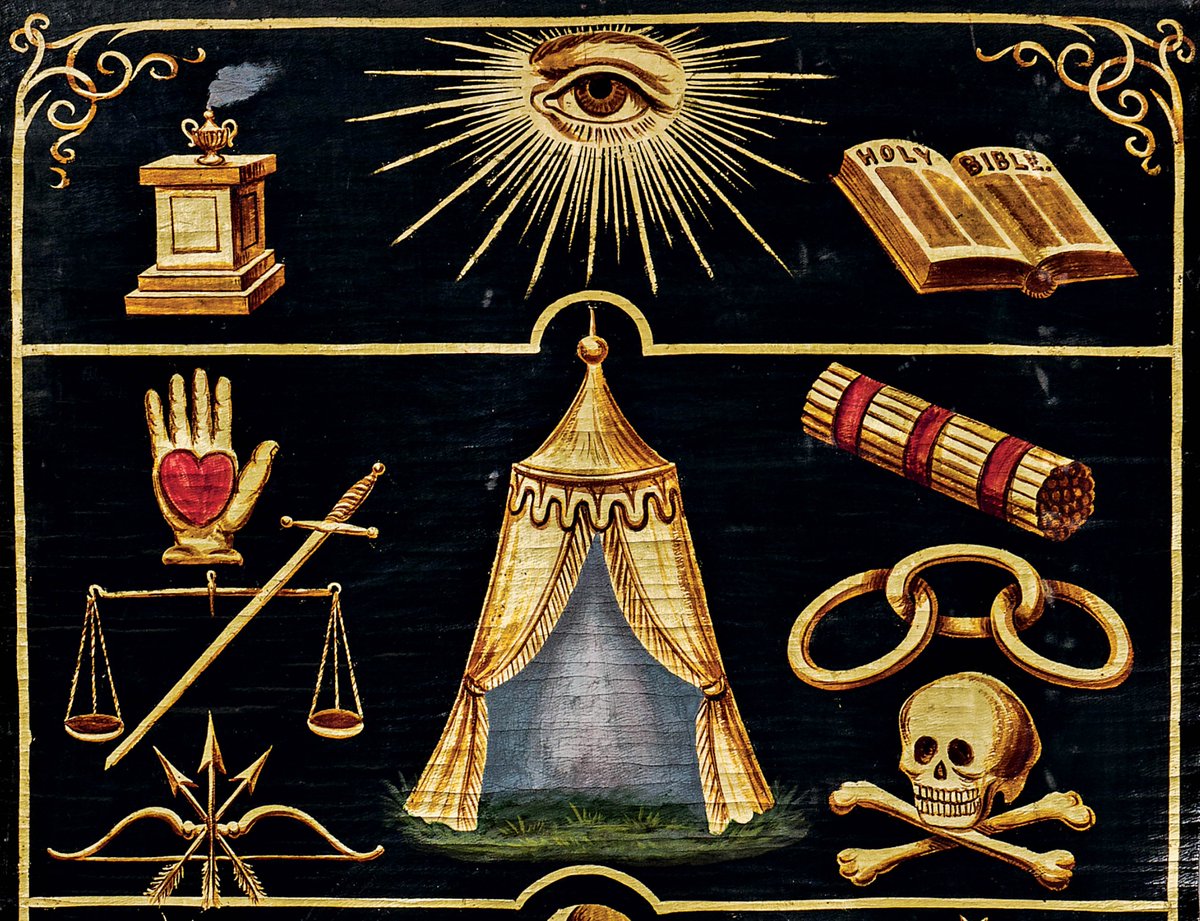 They had their own kinda spooky Masonic-like symbology, with skulls and wha...