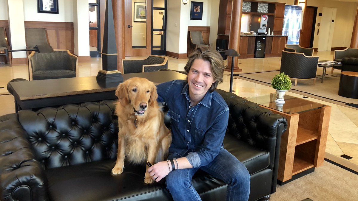 Please join us in wishing the happiest of birthdays to Taylor of <a href="/hansonmusic/">HANSON</a>! He brings us more joy with every passing year, and for that we are so grateful. Wishing him a year of health, happiness, and Roosevelt cuddles! (And, yes, we will use this photo until the end of time.)