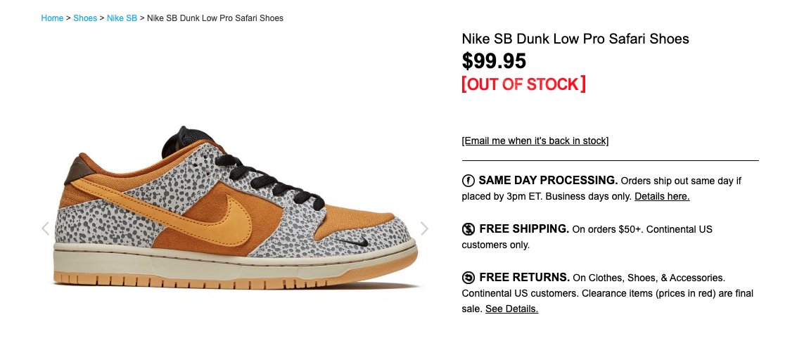 ccs safari dunks