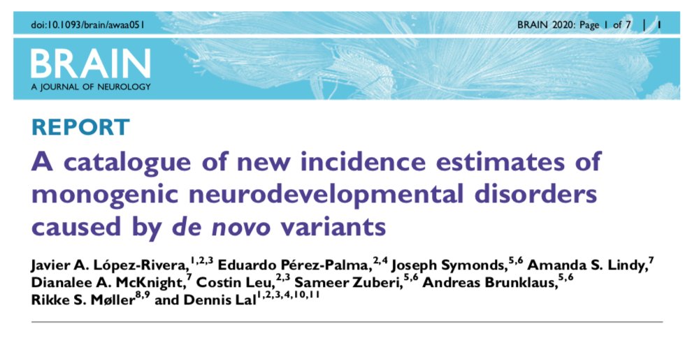 CNSdrughunter's tweet photo. Not knowing a rare disease incidence is a huge problem for patient groups and drug developers.

@LalDennis + colleagues just produced an exceptionally valuable resource: prediction of the incidence of 101 monogenic neurodevelopmental disorders

Pls 🔃

https://t.co/IlIAvqWn2i https://t.co/OFUm8MV0Hh
