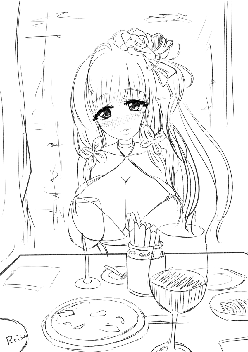 イラストリアスと二人っきりの夜の食事

#アズールレーン 