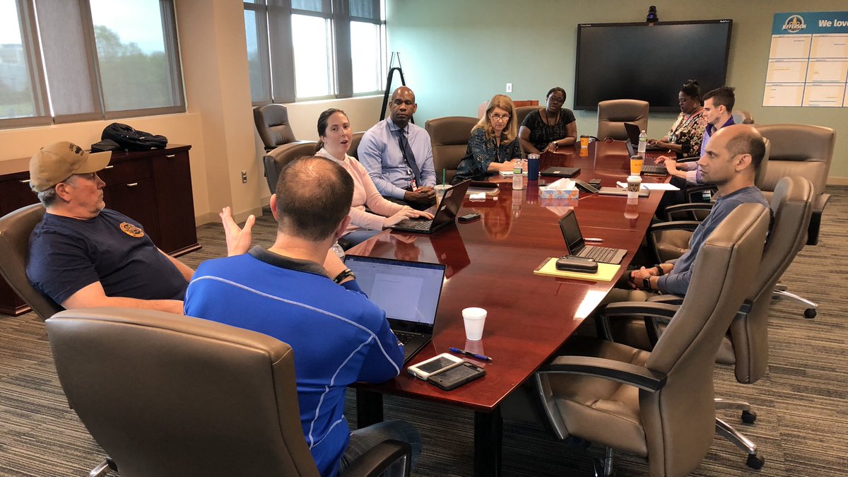 JPschools's tweet photo. Students are out of school until at least April 14, but we’re still focused on supporting kids & families. Leadership team meeting again this morning. Latest updates at https://t.co/qJoPrFIxTe or our free mobile app. #WeLove #WeLearn #WeLead #JPSchools #LaEd https://t.co/09pR3V1EC8
