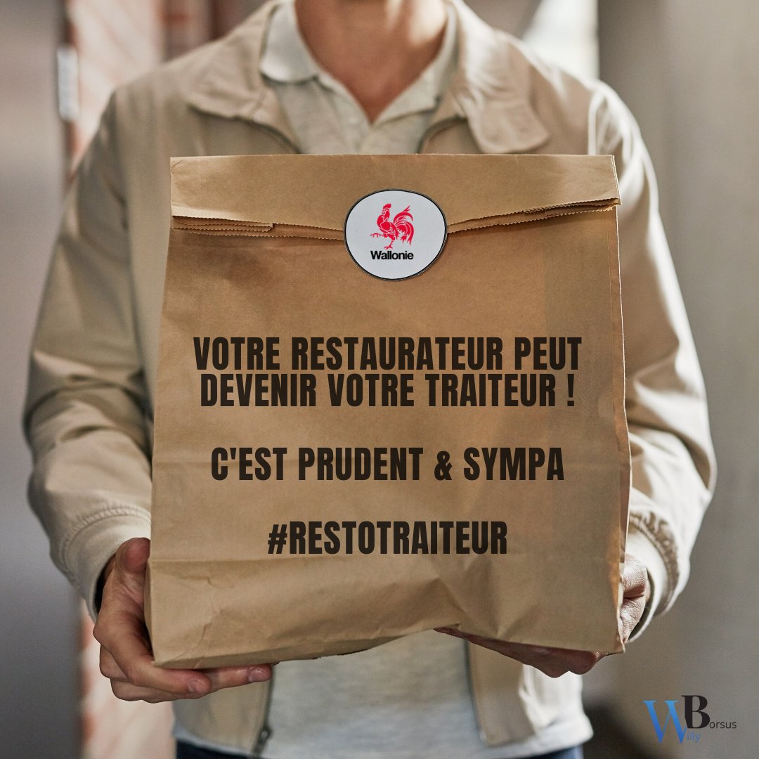 wborsus's tweet photo. Votre restaurateur peut devenir votre traiteur !
Soutenez nos restaurateurs en commandant chez eux des plats à livrer ou à emporter. C'est autorisé, prudent et sympa #restotraiteur https://t.co/myHczRgLwP