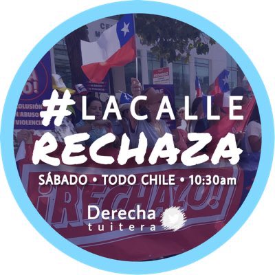 derechatuitera_'s tweet photo. 🚨ATENCIÓN TUITEROS:

¡Comenzó el tuitazo #LaCalleRechaza🗣!

Vamos a tuitear y retuitear usando el HT (#) hasta ser N1 en 🇨🇱.

GO GO GO‼️ https://t.co/euEqR5koZ5