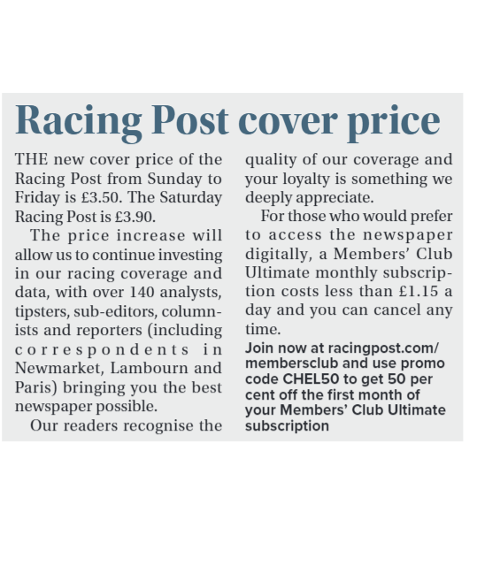 Racing Post Customer Services tweet media