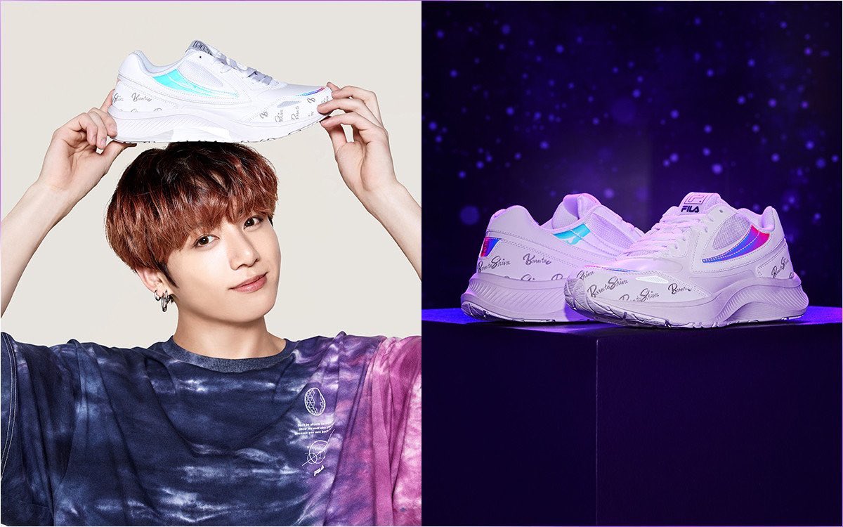 Dovenskab Kyst makeup Golden Times on Twitter: "Jungkook's Fila sneakers (Wavelet OG Shine) are  now sold out on 2 of the 3 online shops. The product is the only footwear  from the BTS x Fila