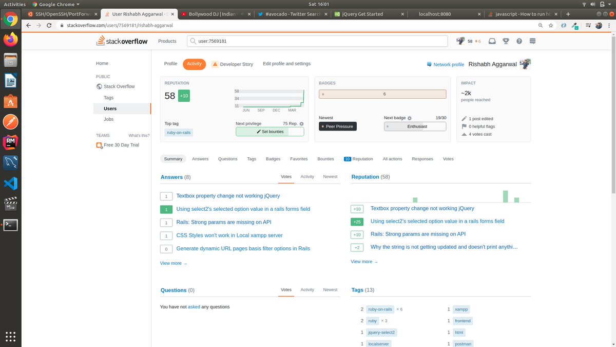 dev_it_rish's tweet image. Started answering in #stackoverflow and the satisfaction when the reputation increases is pretty good 😌
#programming #javascript #code #language #jquery #github #java #python #datascience #swift #coding #kotlin #skills #ubuntu #linux #100DaysOfCode #301DaysOfCode #angular #dev