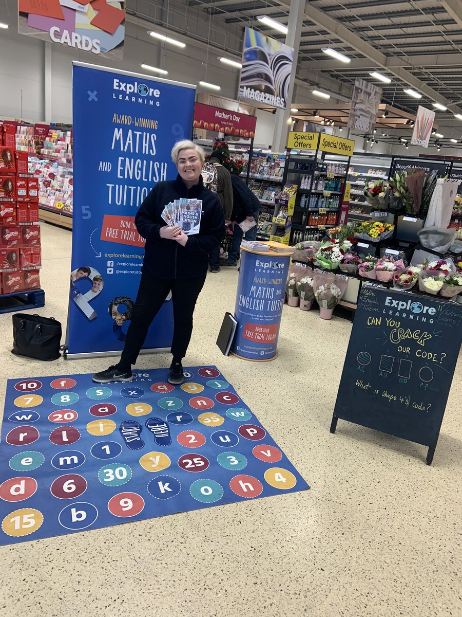 RuthChloeMolMel's tweet photo. Mel and Molly are at Tesco Gorton @TescoGortonComm today playing maths and English games with #fearless learners🤩 Can you crack the code? #maths #English #springintospring https://t.co/JZk1c9JXIY
