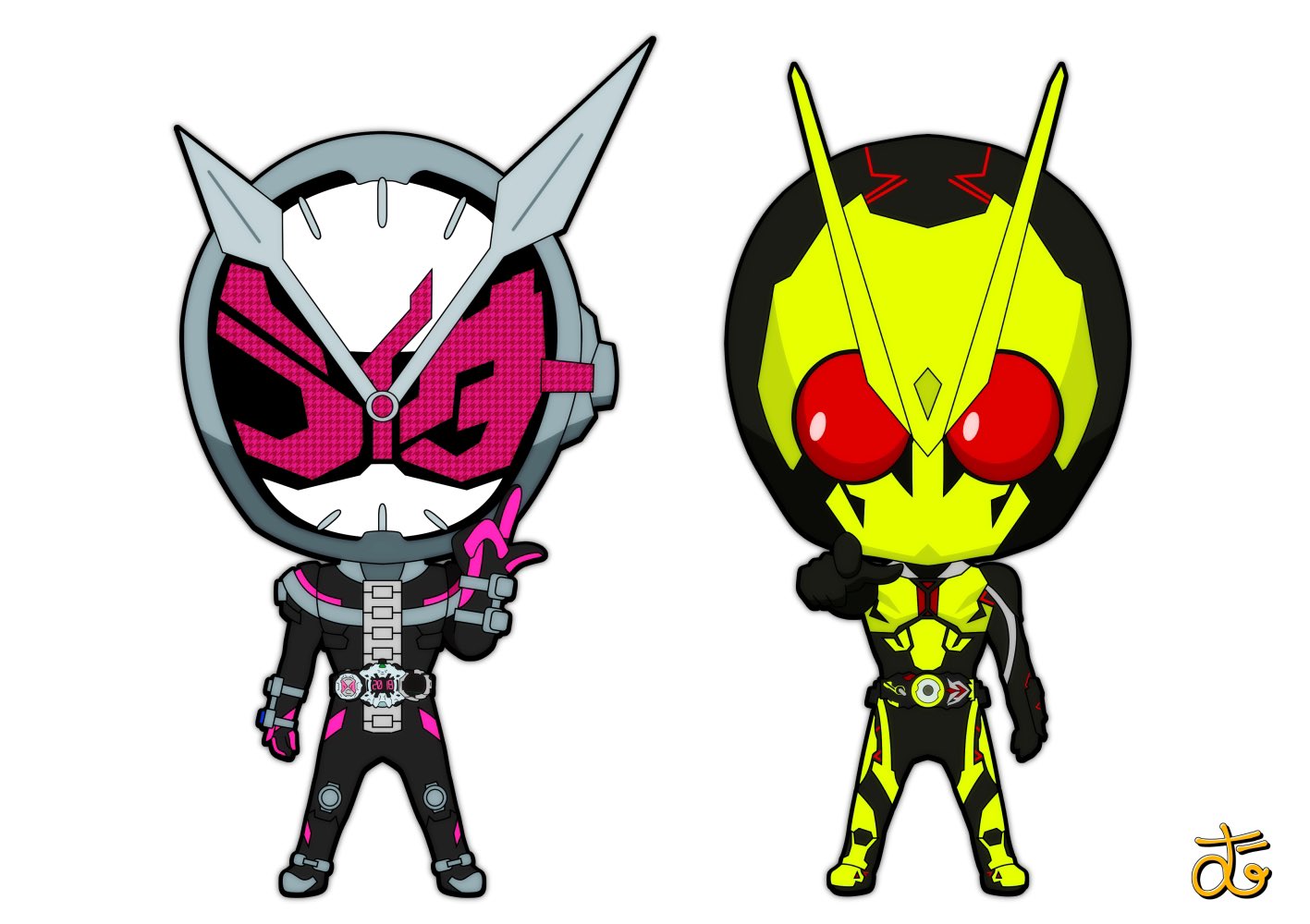 むー Al Twitter ジオウ描いた ゼロワンと並べた 仮面ライダージオウ 仮面ライダーゼロワン イラスト デフォルメ T Co Uht0aqsyqw Twitter