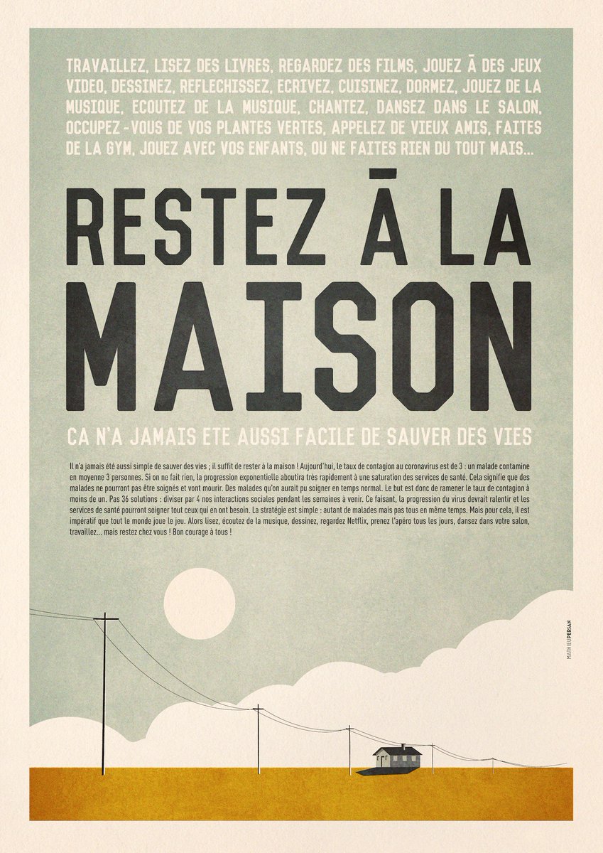 mathieupersan's tweet photo. Vous pouvez télécharger ces affiches et les imprimer pour les coller dans vos halls d'immeuble ou où vous voulez.
Téléchargement ici : https://t.co/QPI0oFUvKE
N'hésitez pas à partager le plus largement possible.
Bon courage à tous !
#stayathome #COVIDー19 #coronavirus https://t.co/ibjeWtZHUY