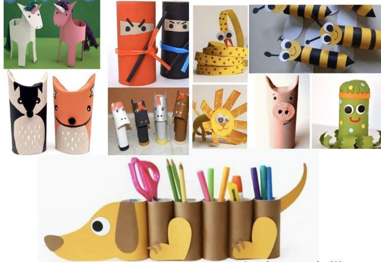 Algunes idees del que podreu anar fent durant la quarentena amb els cilindres de cartro dels centenars rotlles de paper de vàter que heu comprat!