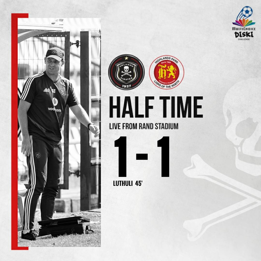 Orlando Pirates (@orlandopirates) on Twitter photo ☠ HT | <a href="/orlandopirates/">Orlando Pirates</a> Reserves 1 - 1 <a href="/HighlandsP_FC/">Highlands Park FC</a> Reserves
🥅 45' Luthuli
⚫⚪🔴⭐
#Asidlali #ItsMassive
#Matchday
#OnceAlways ☠ HT | <a href="/orlandopirates/">Orlando Pirates</a> Reserves 1 - 1 <a href="/HighlandsP_FC/">Highlands Park FC</a> Reserves
🥅 45' Luthuli
⚫⚪🔴⭐
#Asidlali #ItsMassive
#Matchday
#OnceAlways