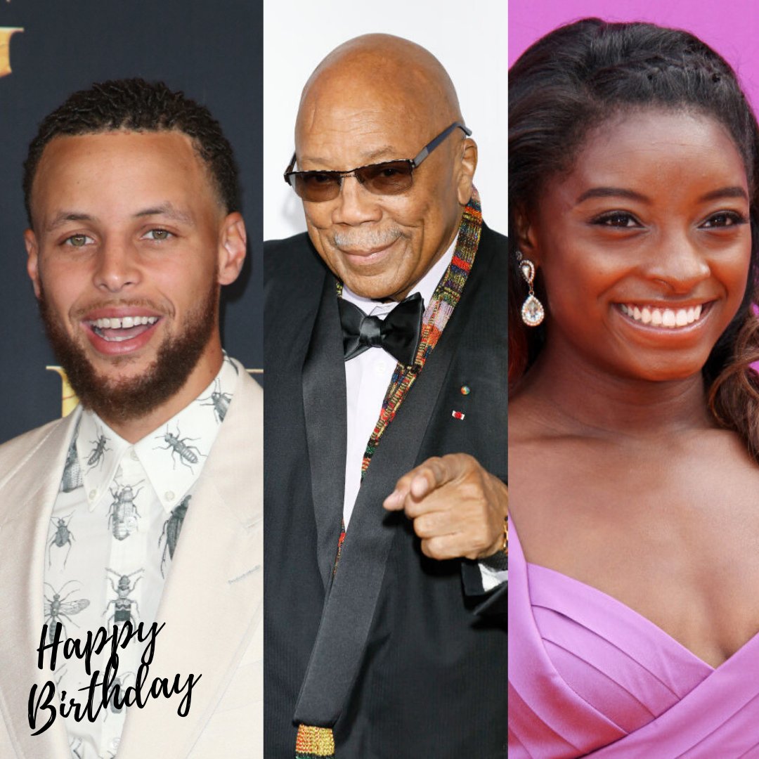 Happy birthday to Steph Curry, Quincy Jones and Simone Biles! 