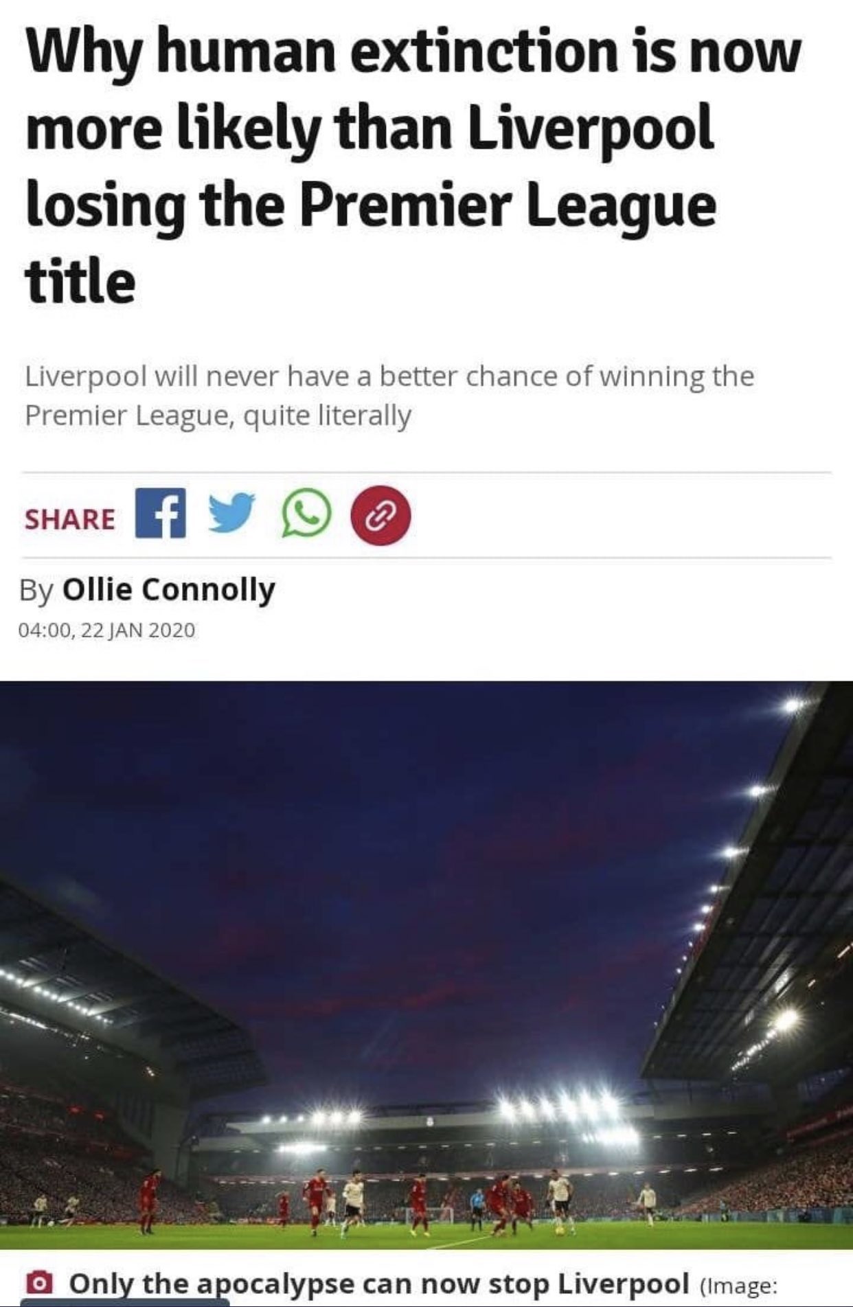 football images that precede unfortunate events on Twitter