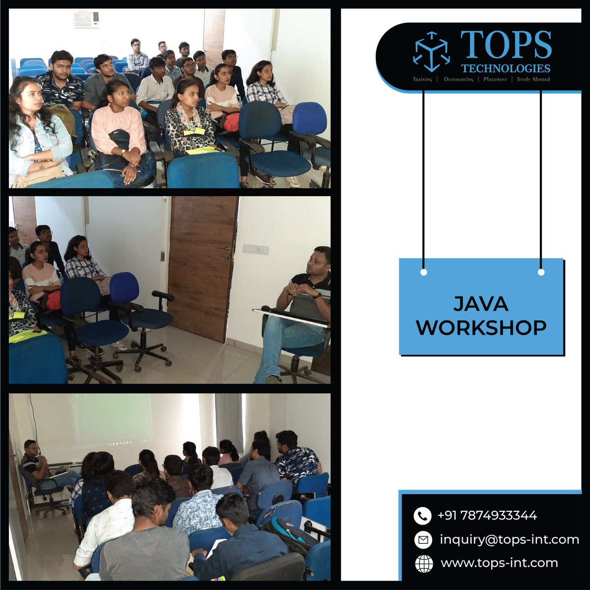topstech's tweet image. Another Saturday and Another Successful Workshop on Automated Work with Java at our two branches.
Now, we are ready for next week's FREE Workshop too
To Register : Call / WatsApp :+91-7874933344
#TopsTechWorkshop #FREEWorkshop #JavaWorkshop #LearnJava