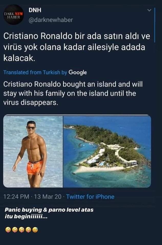 Lah gw paling banter panik beli indomie, lah elu beli pulau, kebangetan lu do 😭😭