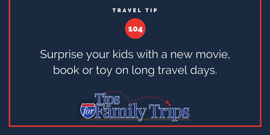 Surprise your kids with a new movie, book or toy on long #travel days. #sanitysaver #tipsforfamilytrips