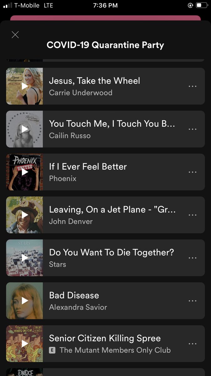 Someone has made a Coronavirus playlist on Spotify.