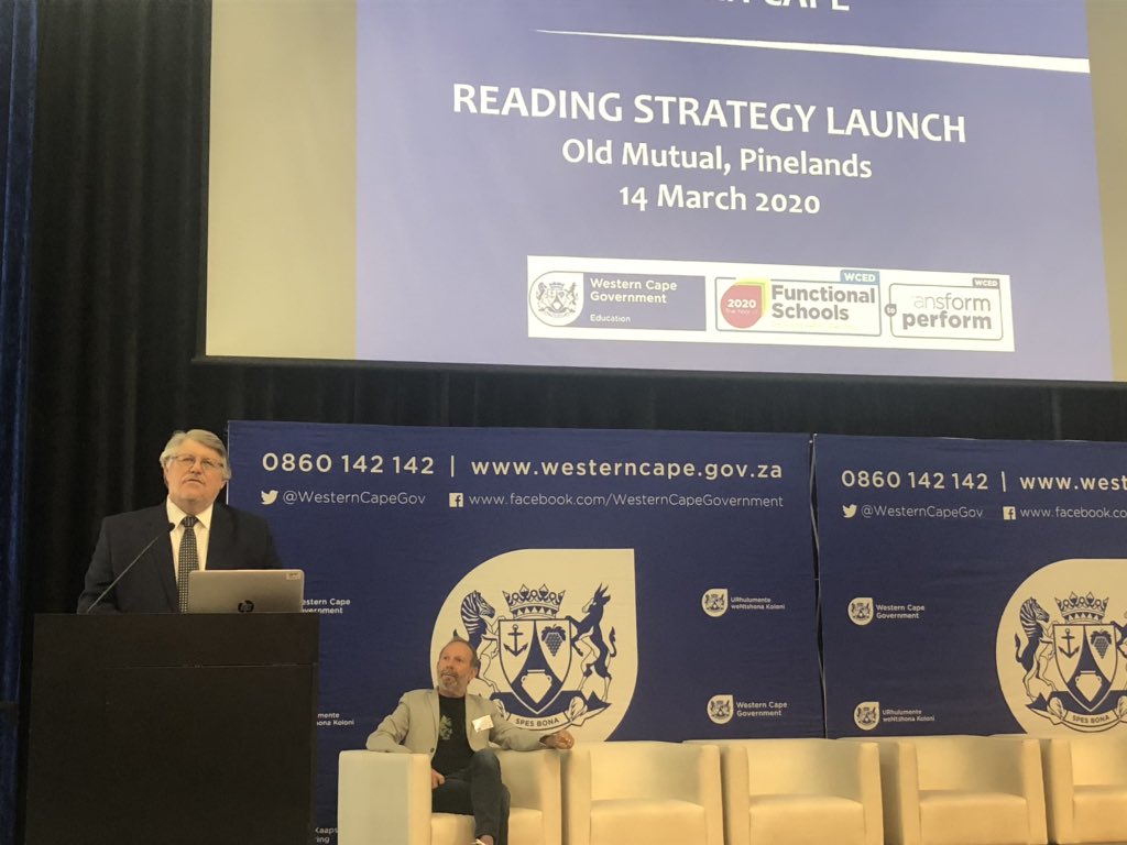 WCEDnews's tweet image. @WCED_HOD highlights the importance of the #WCReading Strategy and the #TeamRead campaign.