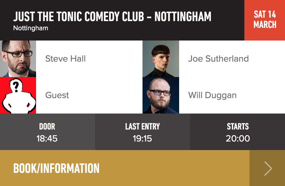 JTTNottingham's tweet photo. It's no laughing matter to imagine it...
BUT if THIS WEEKEND was your last weekend OUT for awhile - would you make sure your weekend was a big fat laughing matter?! 
TONIGHTS SHOW IN NOTTS:
Steve Hall, Joe Sutherland, Will Duggan &amp; Special Guest.
🎟️ https://t.co/4wiL1BPd4W https://t.co/tHbKaoU4QT
