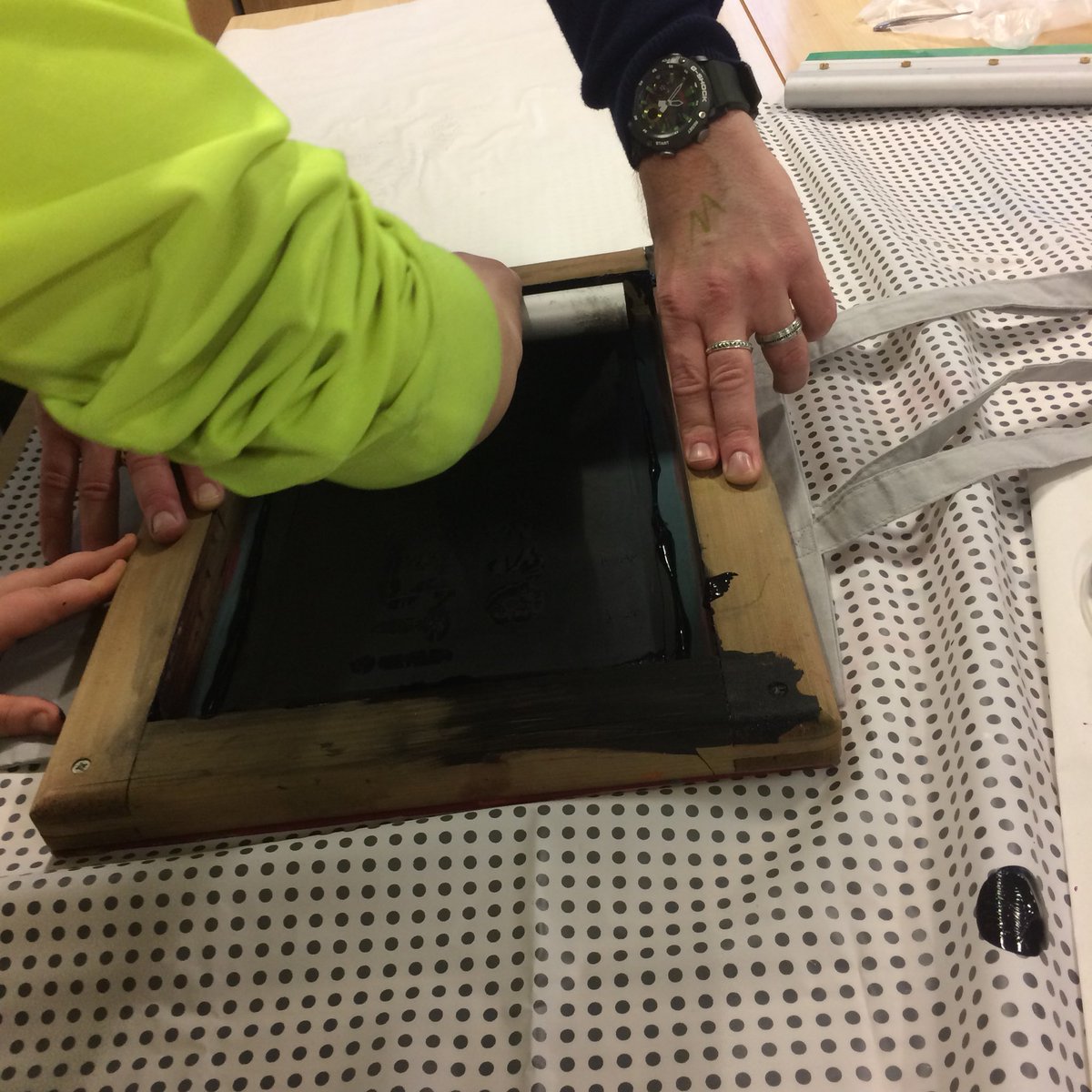 project18brum's tweet image. Some great sessions #screenprinting this week with #WOA team ambition students. Next week it’s all about selling. @OrmistonAcads #project18 #believe #achieve #suceed