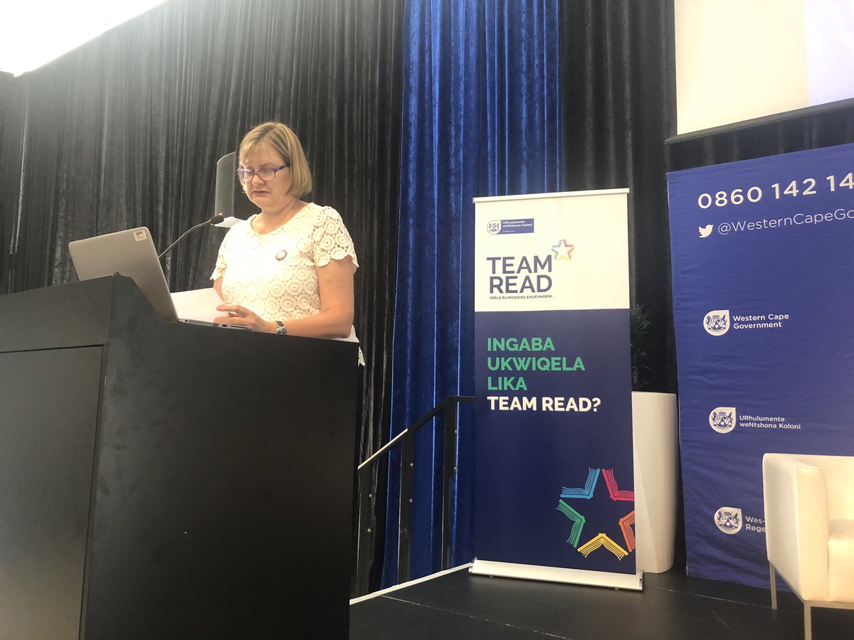 WCEDnews's tweet image. @DebbieSchafer talks about how all our collaborative efforts (from NGO’s, researchers, parents,teachers, learners, business,media and government) can contribute towards the drive for absolute literacy! #TeamRead #WCReading