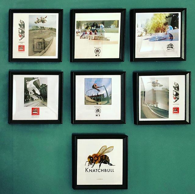 OCD wall arrangement of all the #knatchbull @northskatemag ads. Featuring <a href="/baj80/">Rebecca Jones</a> @brandooojo  <a href="/matty/">Matt Hunt</a> @welshitee <a href="/liam_draws123/">Liam Hamilton</a> ift.tt/39QLyTF