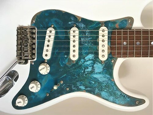 Jack_Ellis's tweet photo. Now taking orders for oxidised copper and brass custom pickguards HOW COOL IS THIS #strat #pickguard #scratchplate #copper #metal pickguards #jacksinstrumentservices https://t.co/AYZKjiuU3W