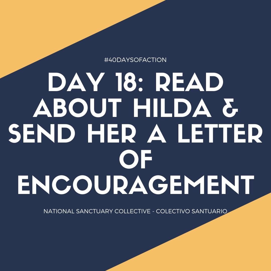 NSC_CS's tweet photo. #40DaysOfAction Hilda Ramírez & her son Iván have been living in sanctuary in Austin TX for 4 years. They fled Guatemala because of domestic violence & have been denied asylum. Read about Hilda https://t.co/LiRg9JzEfT and send her a letter of encouragement https://t.co/yRxttZqAtK https://t.co/fpPq74L0uo