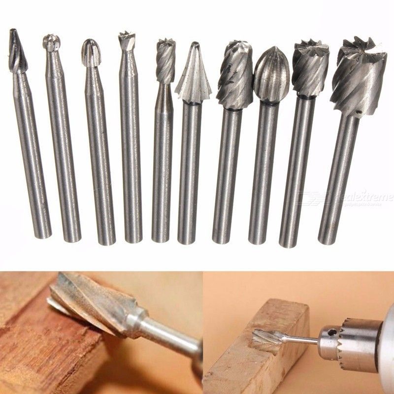 Mini 10PCS Carbide Rotary File Drill 