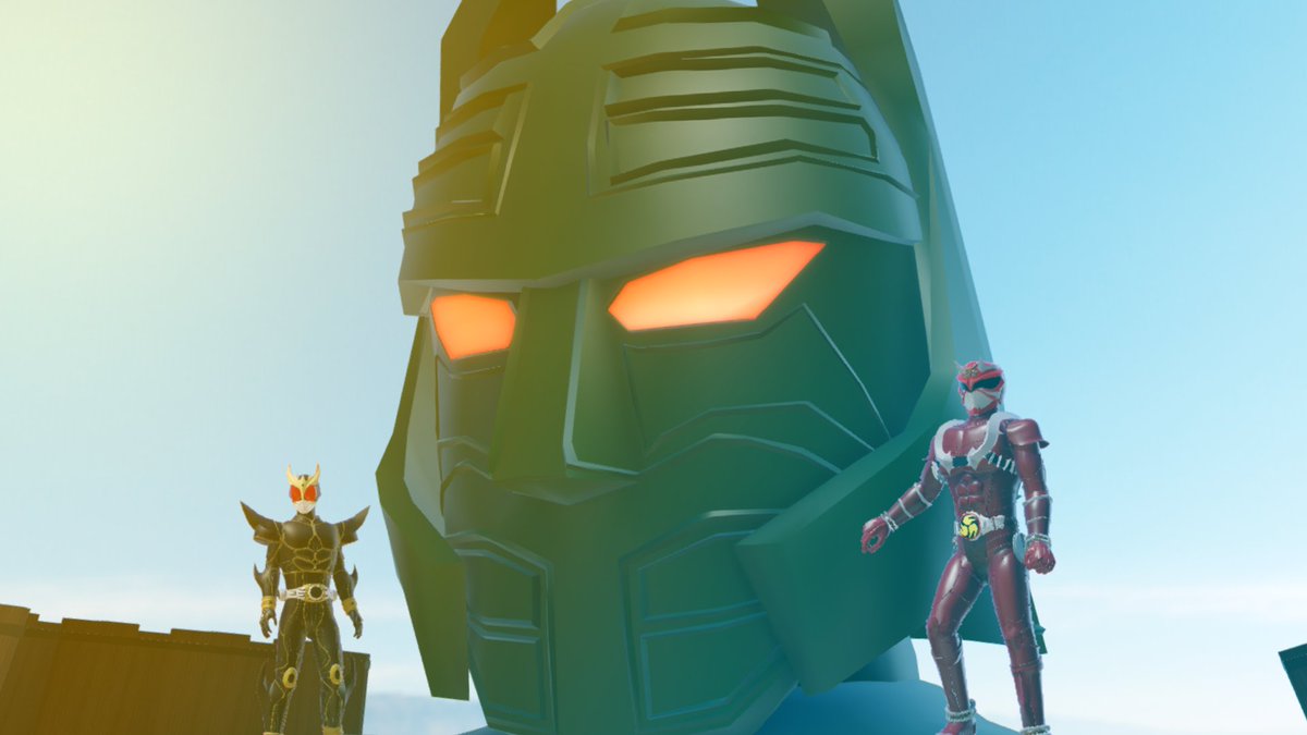 EIGA_DOROBO_K1's tweet photo. #みんなでMMD仮面ライダー
自主課題:他作品とクロスオーバー
高寺pが手掛けた(重要)21世紀特撮作品の最終回繋がり
私は響鬼後半も大好きなので悪しからず!!
公式も大魔神カノンの10周年を祝ってくださいお願いします(懇願 #DMK2010 https://t.co/MIYeICEI8z