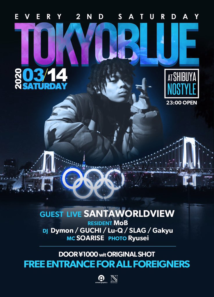 DJ_SOARISE's tweet photo. Tonight is the night 😈
Shibuya at nostyle #TOKYOBLUE
Special guest #SantaWordView
#HIPHOP
#WhiteDay
#ヒップホップ
#新譜 https://t.co/c9yFA4ze42