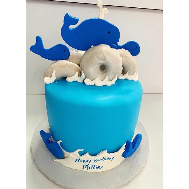 ligersgood's tweet photo. Whales 🐳 #ligersbakery #birthdaycakes #fondant #donuts #montgomeryal #whales https://t.co/IUQTxHQFlk
