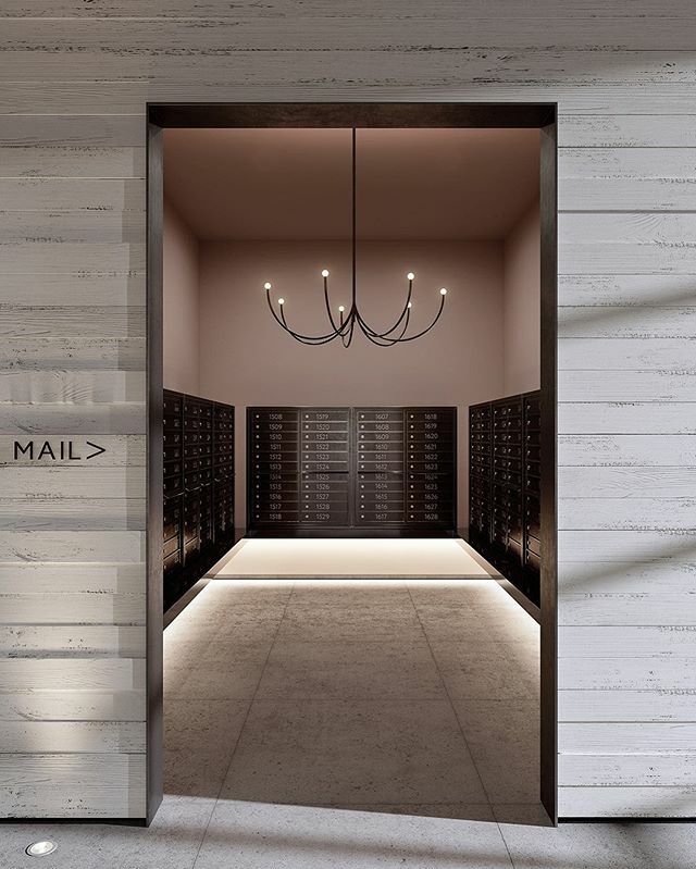 Elegant mailroom along with an Arca Single-Tier Chandelier designed by @philippemalouin for <a href="/mattermade/">MatterMade</a> ⁠⠀
⁠⠀
Design by @asthetiquegroup ift.tt/2w6kVeW