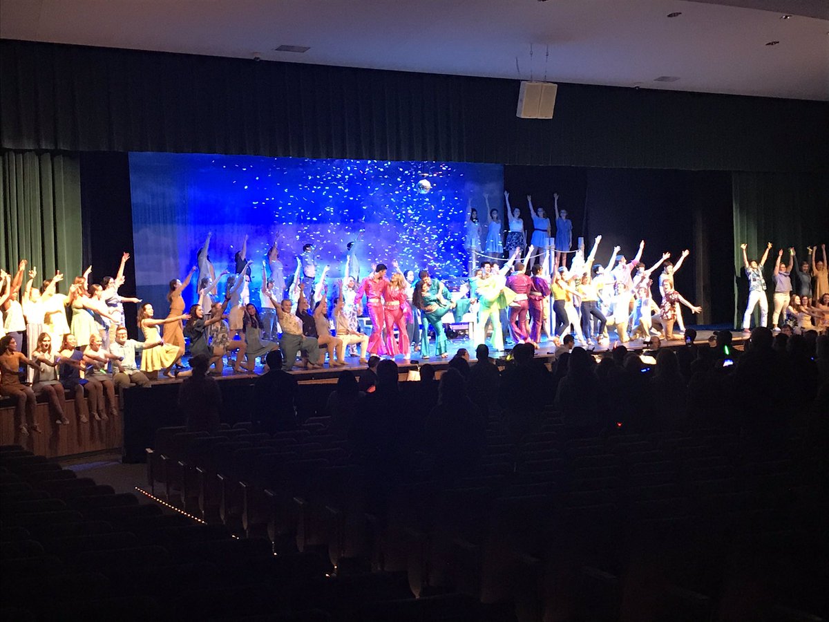 JMains16's tweet photo. What an opening night of Momma Mia. We couldn’t be more proud of the cast, crew, and pit.  Fantastic performance! Our students are truly amazing! #gocats #proudprincipal https://t.co/bIY1XS78aB