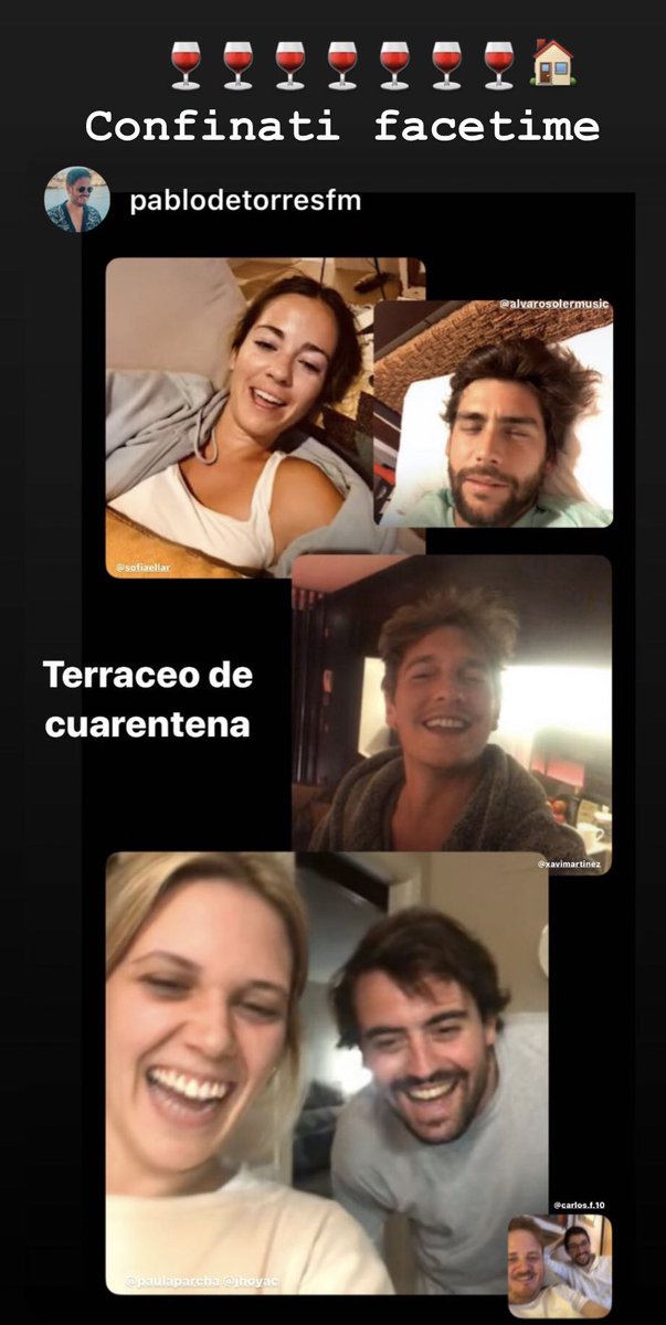 Confinati facetime #YoMeQuedoEnCasa