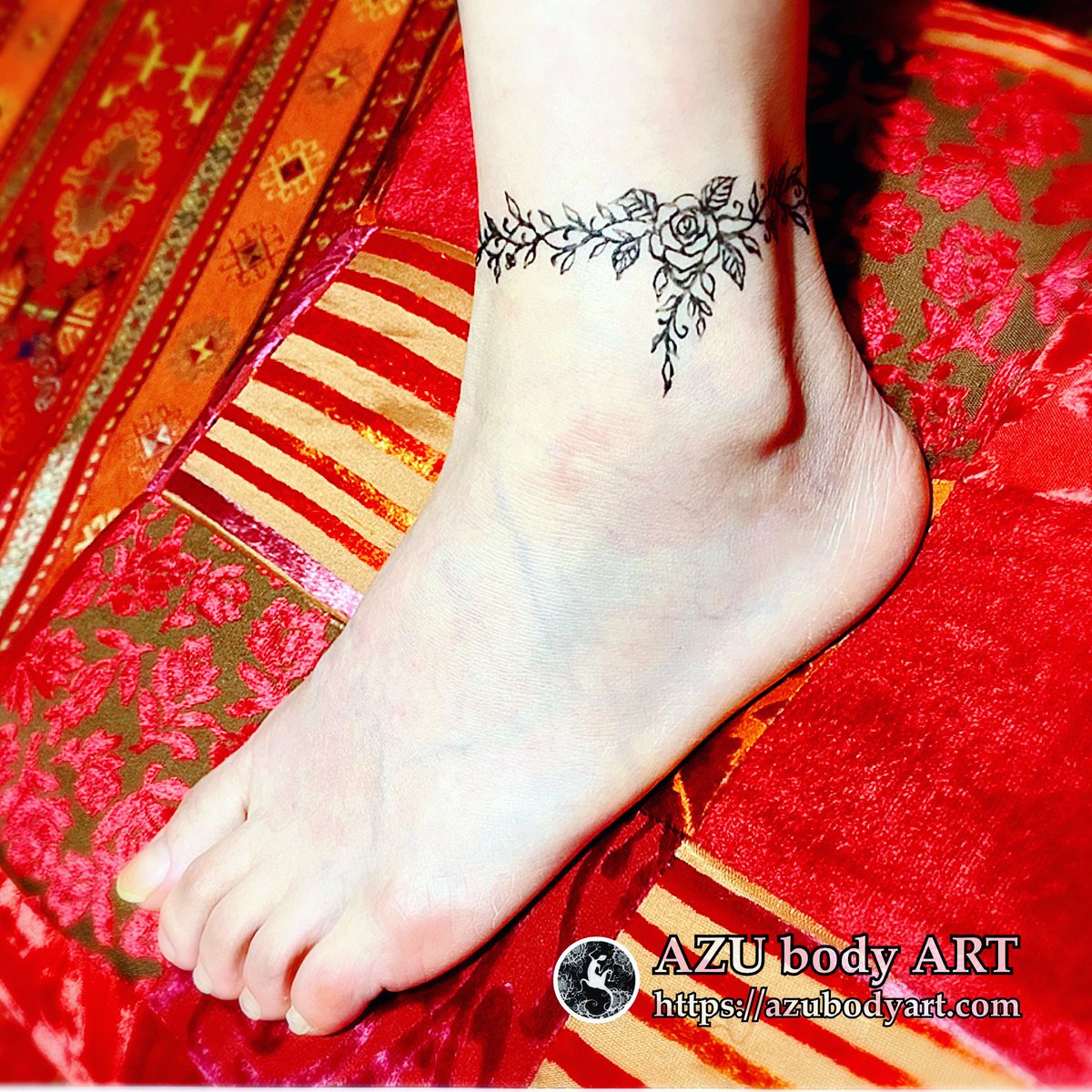 タトゥー シール 3D バタフライ 蝶 花 薔薇 フラワー 3枚 セット 防水 | ちゅらネット「にふぇーでーびる」, image size:1200x1200