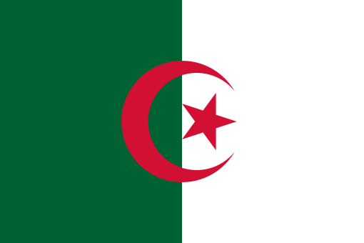 Algeria. 7.5/10. The crescent moon and star is common in countries with a largely Islamic populous, though the green and white background is a refreshing change of pace. Adopted in 1962. The green must be an equal composition of yellow and blue.