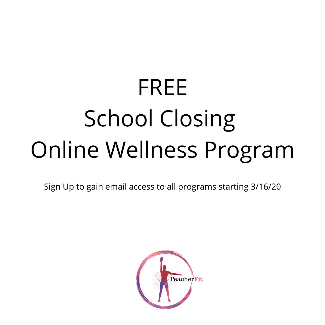 TeacherFit_'s tweet photo. Over 200+ educators around the world have signed up for our FREE wellness programs during school closings. Emails will start going out tomorrow! We will also be including simple student programs you can share with parents. 

https://t.co/9uF0SNogCj https://t.co/g0Sii2PP3C