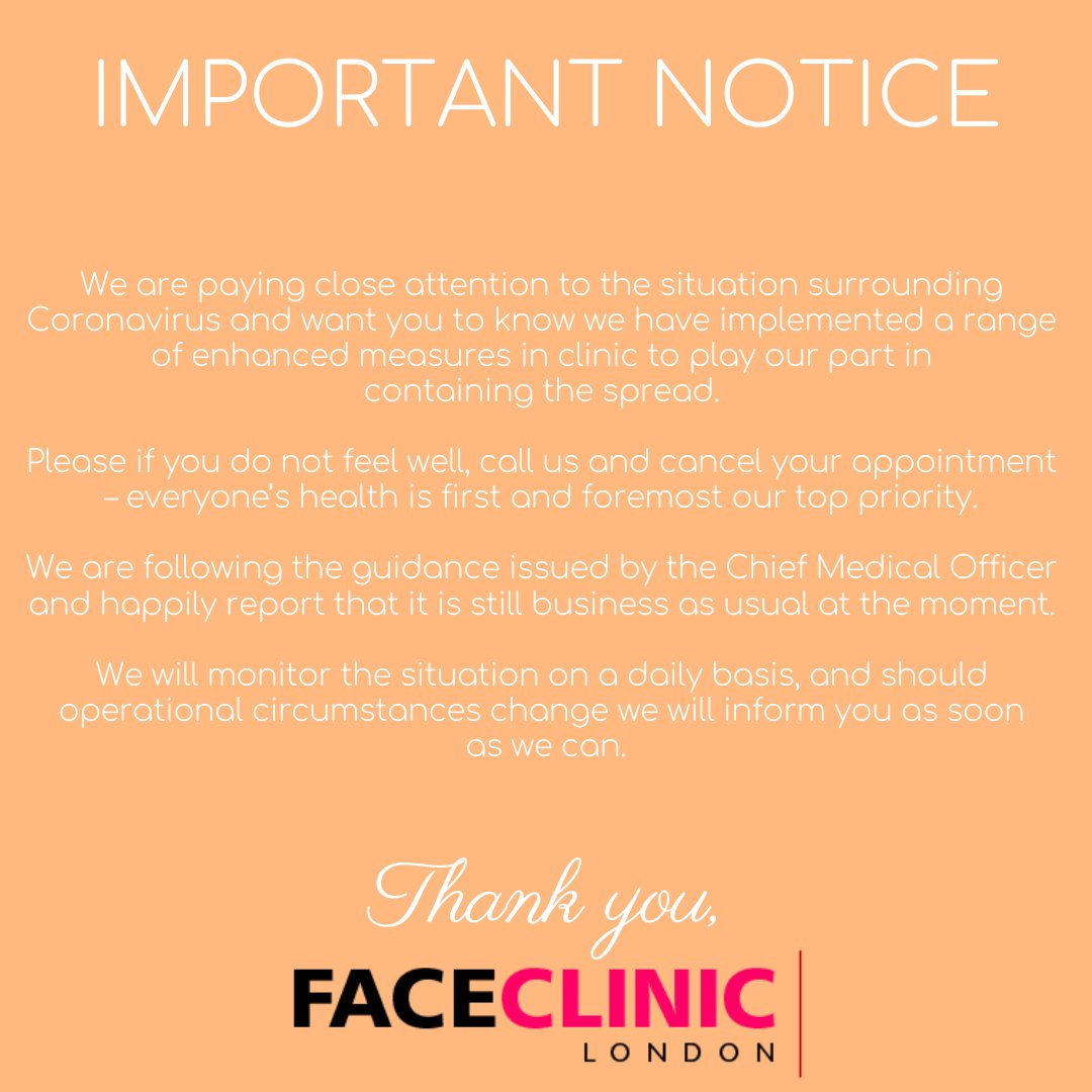face_clinic's tweet photo. We will keep our eye out for any changes to government guidance, and will keep you all updated! Keep each other safe pals 😚 https://t.co/K4aaFt7L7R